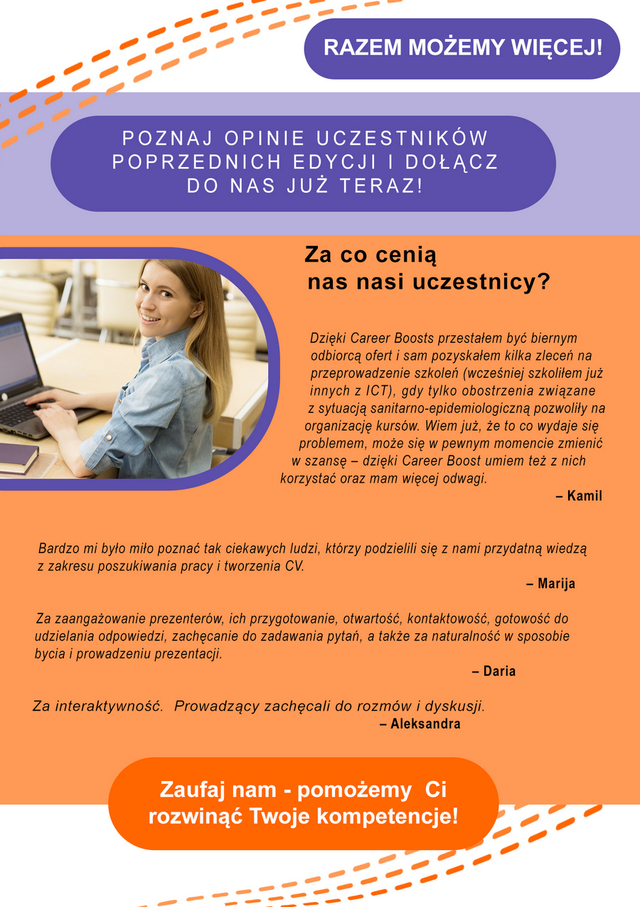 Bezpłatne wsparcie zawodowe 