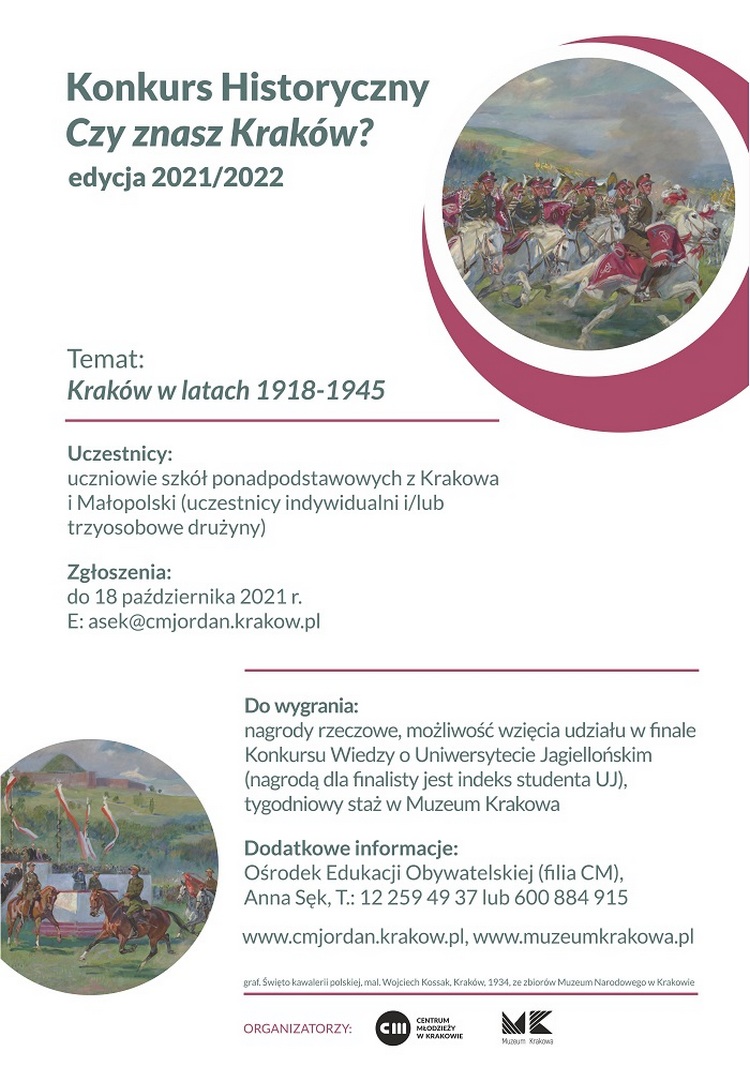 Konkurs historyczny „Czy znasz Kraków?”