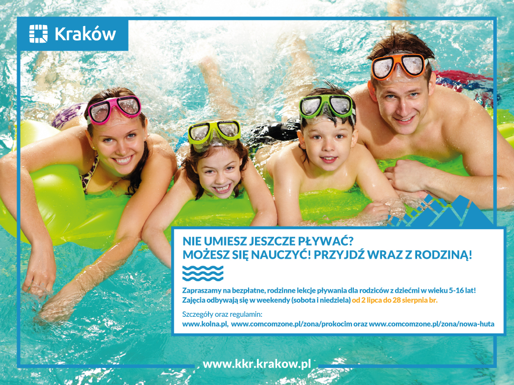 Rodzinne lekcje pływania dla rodziców z dziećmi od 5 do 16 lat