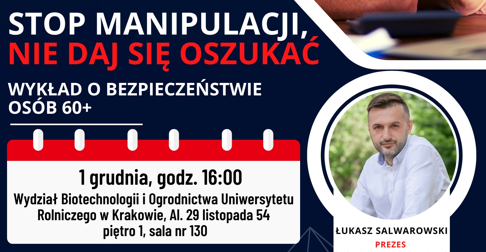 Wykład o bezpieczeństwie osób 60+ 