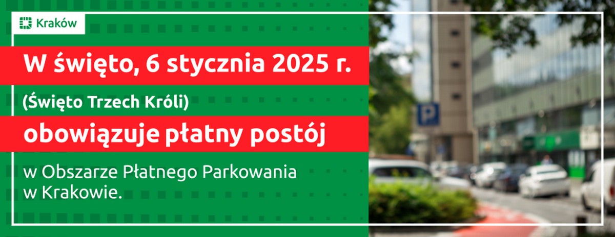 6 stycznia płatny postój w strefie