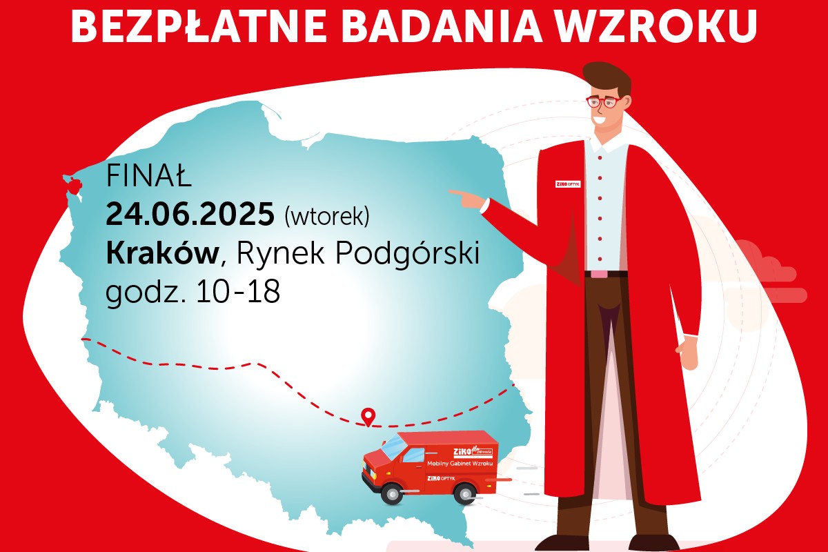 Finał ogólnopolskiej akcji bezpłatnych badań wzroku – już 24 czerwca na Rynku Podgórskim