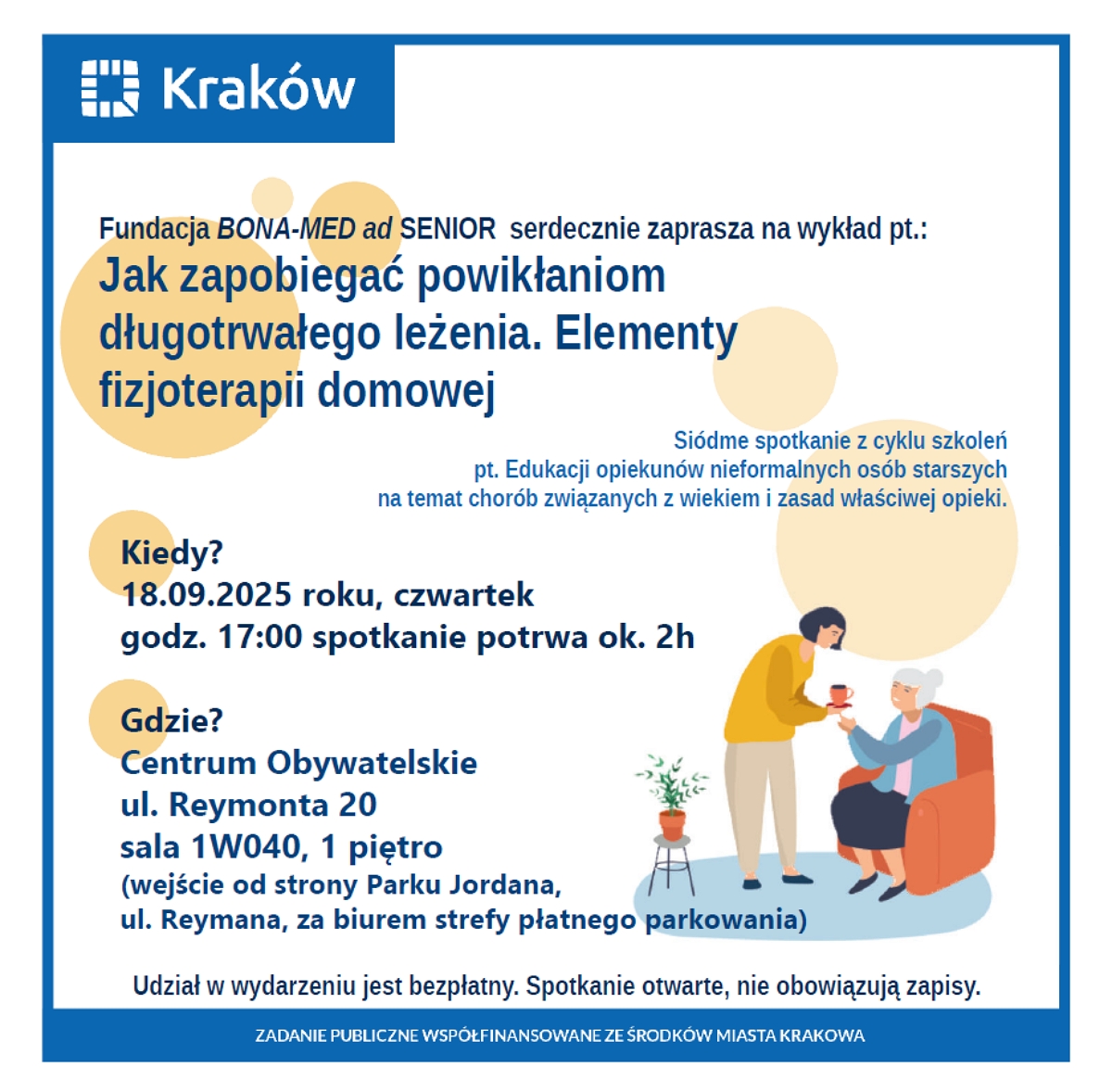 Warsztaty dla osób opiekujących się seniorami w domu